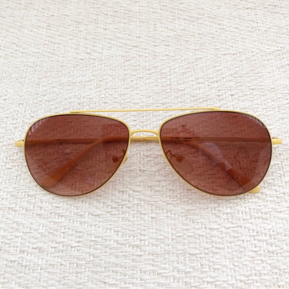 Yellow Aviator Sunglasses